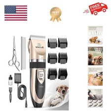 Dog Clipper Low Noise, Dog Grooming Kit with Rechargeable, Pet Shaver Cordles...
