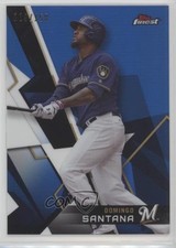 2018 Topps Finest Blue Refractor /150 Domingo Santana #15 0w8