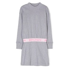 Palm Angels Kids Logo Waistband Lurex Dress