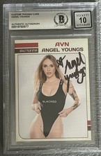Angel Youngs Signed Trading Card Beckett BAS Encapsulated Autograph Grade 10 COA