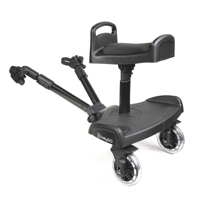 BabyGO WeGo Buggyboard Trittbrett Stehbrett inkl. Sitz schwarz TOP
