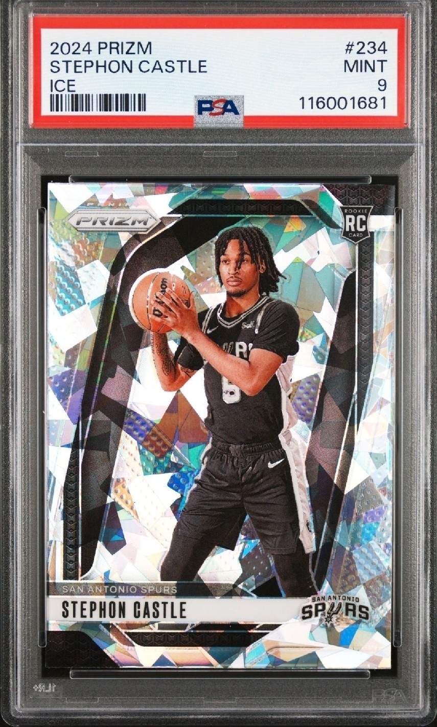 2024-25 Panini Prizm Stephon Castle #234 Cracked Ice PSA 9 RC
