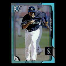Jordy Lara #63 2015 Bowman Chrome Draft Sky Blue Refractor Seattle Mariners Card