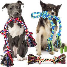 Heavy Duty Dog Toys for Aggressive Chewers, Tough Rope Set for Large Dogs 5 Pack