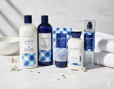 Bath & Body Works | Gingham 5 pcs | Cream mist body scrub shampoo and condition