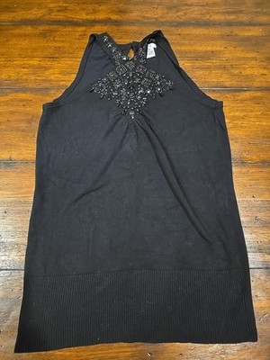 Cache Women Top Beaded Size M  Vintage