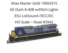 Atlas Master Gold 1004315 GE Dash 8-40B w/Ditch Lights ~  Loksound DCC CSX #5942