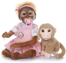 21 inch 52 cm Reborn Monkey Dolls Soft Silicone Vinyl Reborn Baby Doll Realistic