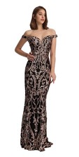 Women's Formal All over sequins Sparkling Long Evening Gown prom dress