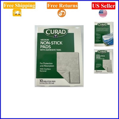 Medium Non-Stick Wound Dressings, 10 Count, Pack of 3, Unisex