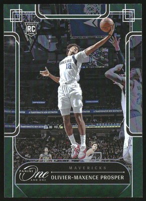 2023-24 Panini One & One Basketball Green #131 Olivier-Maxence Prosper RC /5