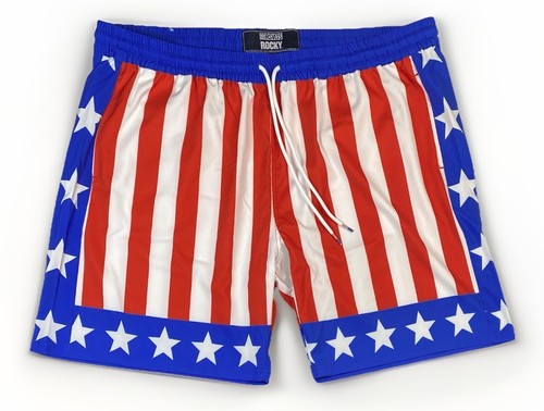 RSVLTS x Rocky Balboa Apollo Creed USA Stars & Stripes Shorts 3XL Red White Blue