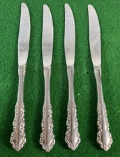 Oneida SHELLEY Silver Plate 4 Dinner Knives 9”