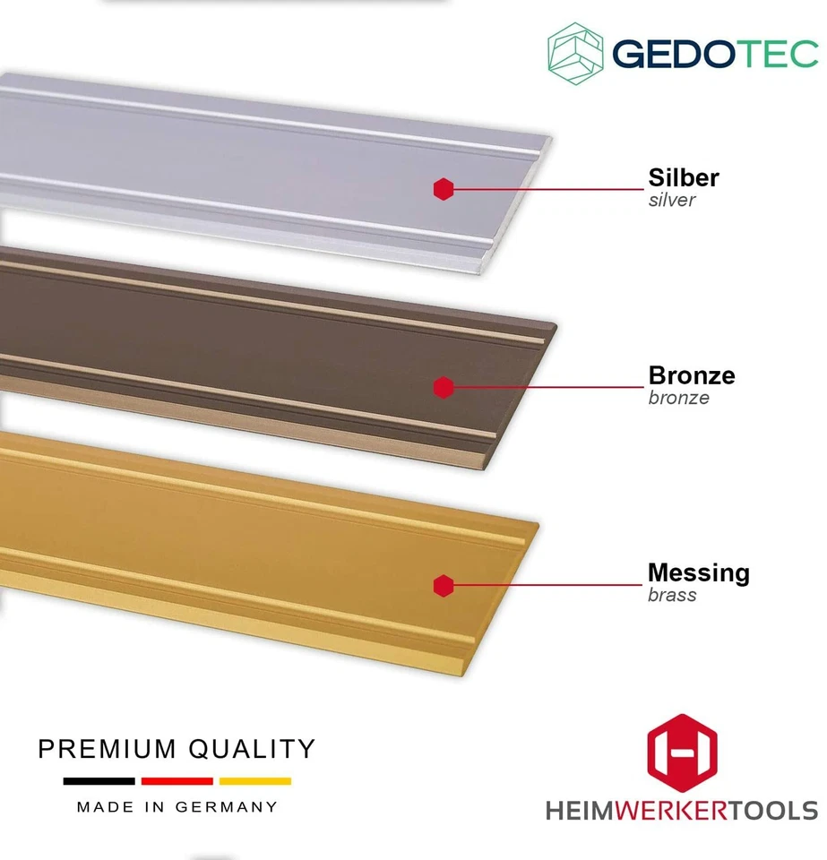 Gedotec Übergangsprofil Superflach selbstklebend Alu Bodenprofil Leiste Kleben - Bild 3 von 4