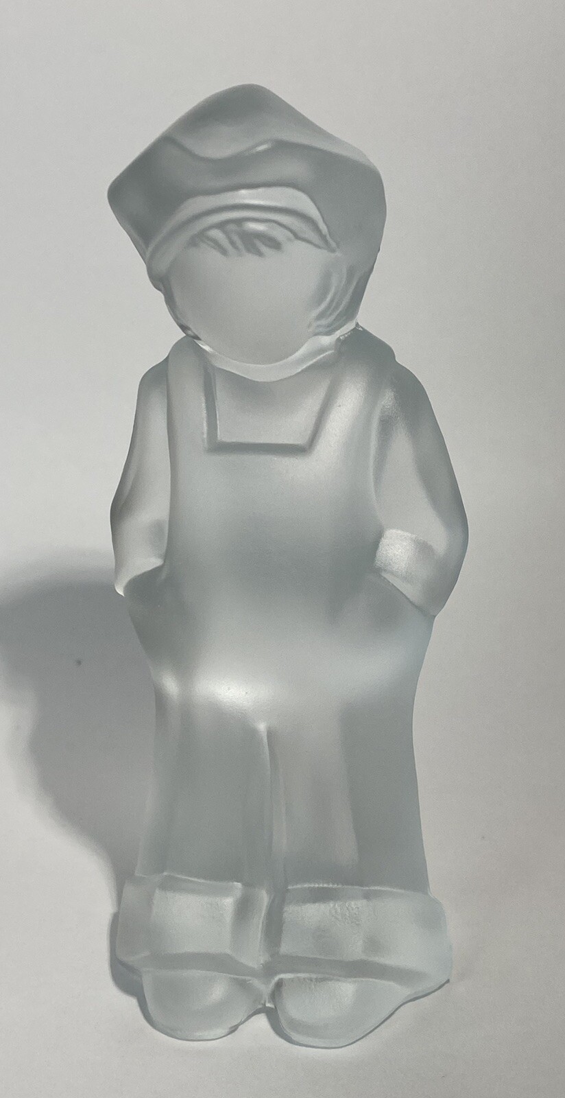 Josh Doll Mosser Glass Figurine Silver Fox Jan 1982 From Josh & Jenny Collection