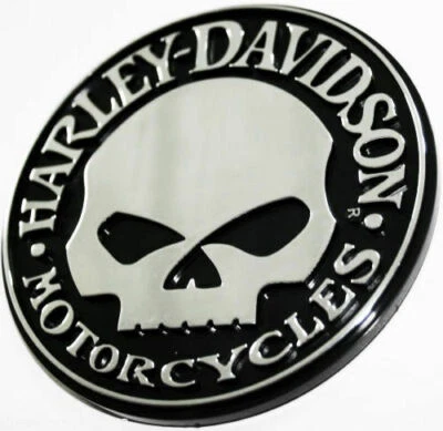 ACCESSORICUSTOM FREGI A RILIEVO HARLEY DAVIDSON SKULL FREGIO STEMMA LOGO TESCHIO EMBLEMA PLACCHE