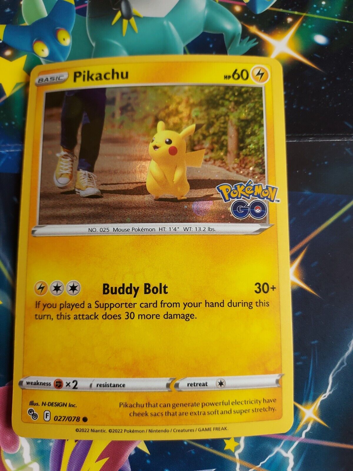 Pikachu Pv 60 - 027/078 - Carte Commune - Épée et Bouclier - Pokémo