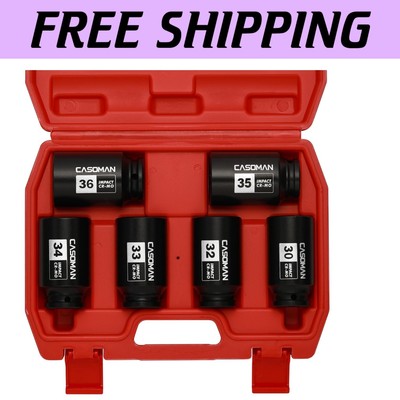 Corrosion-Resistant 6-Piece Deep Impact Socket Set, 12-Inch Drive, Metric Sizes