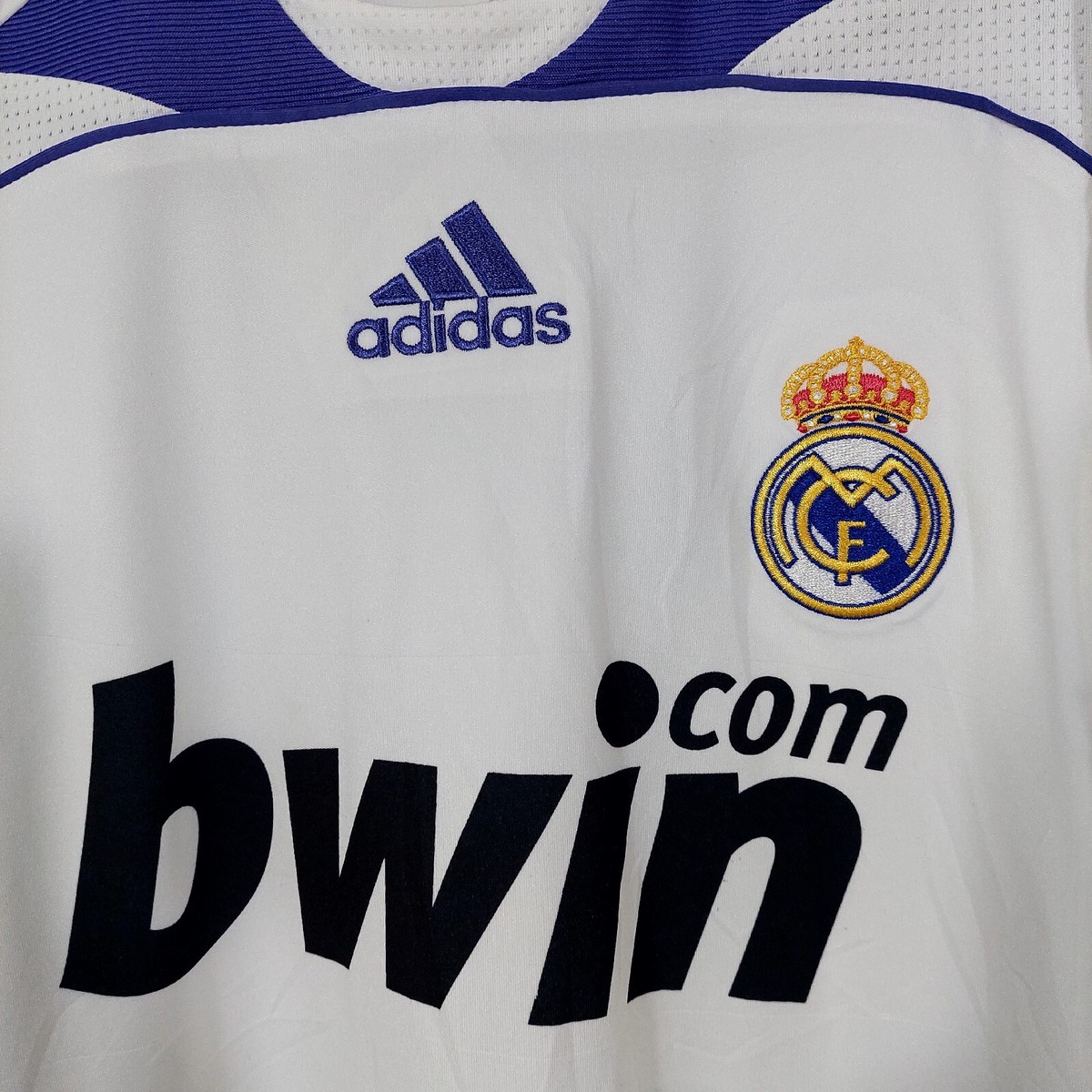 REAL MADRID CF 2007/2008 HOME FOOTBALL SHIRT PLAYER ISSUE 19