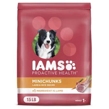 Iams Proactive Health Minichunks Dry Dog Food With Real Lamb & Rice, 15 Lb. Bag