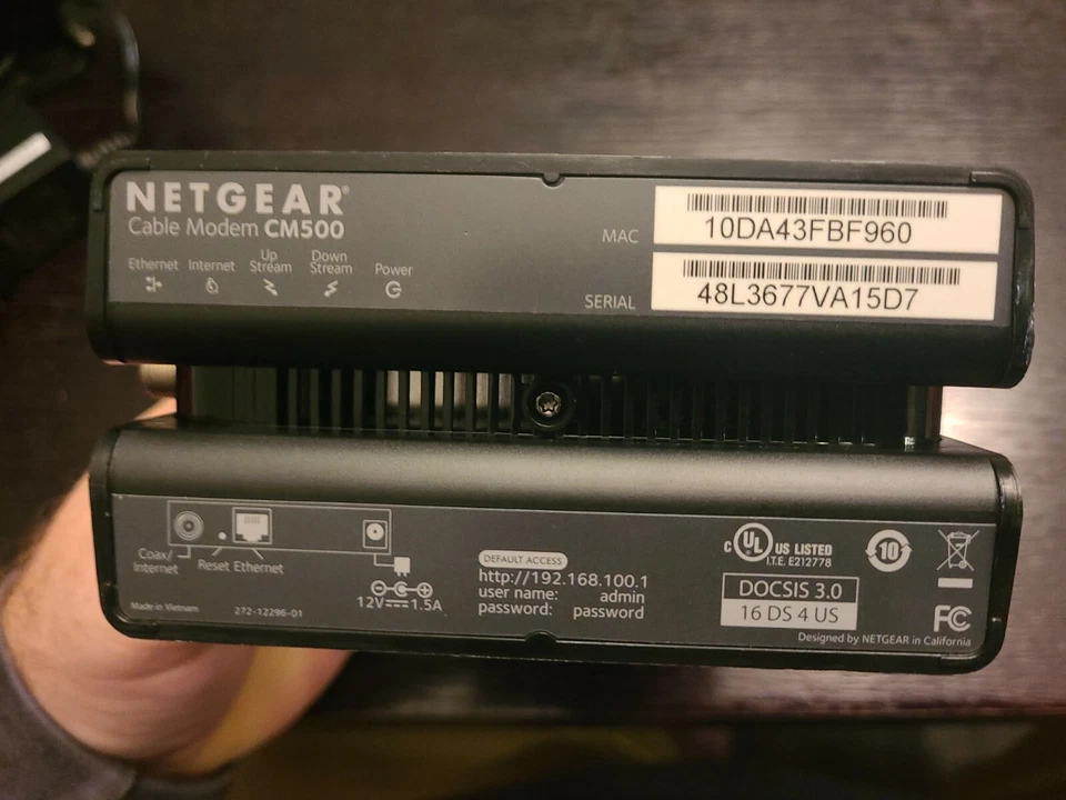 NETGEAR Cable Modem CM500 + Belkin AC1900 Dual Band Router Package - Image 2 of 3