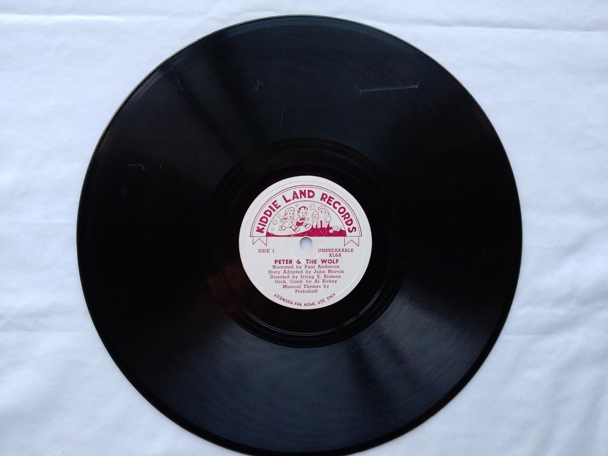 Peter And The Wolf 78rpm Single 10-inch Kiddie Land Records