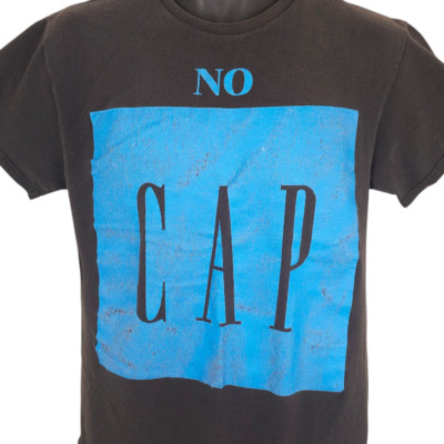 No Cap T Shirt Mens Size Medium Black Slang Kickstrike Made In USA