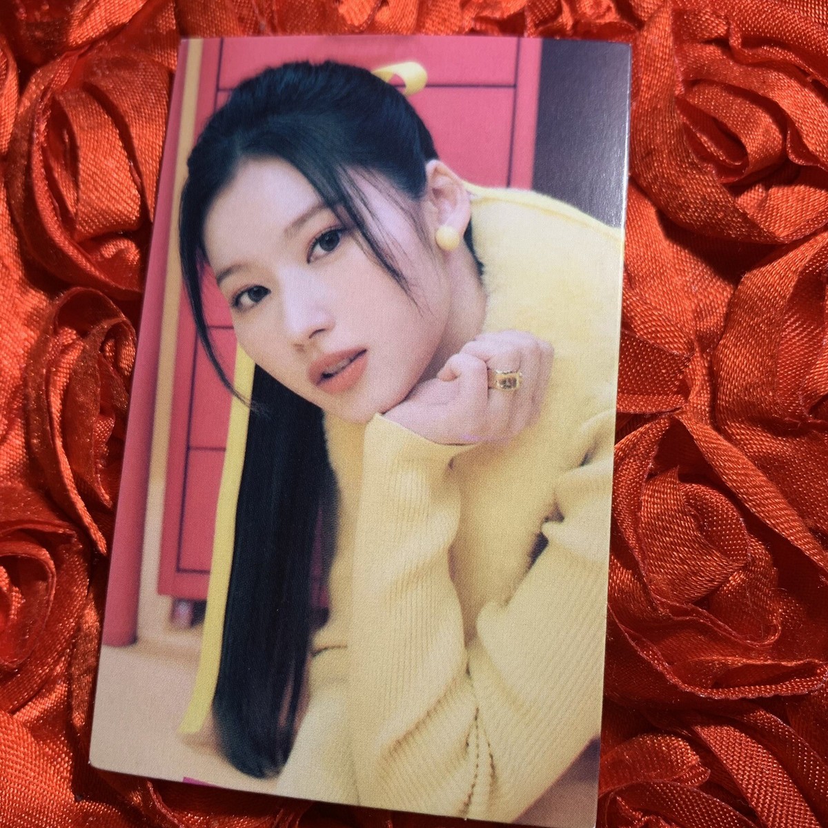 Sana TWICE 1&2 Edition Celeb K-pop Girl Photo Card Yellow | eBay