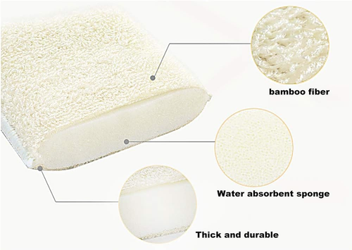 Natural Bamboo Sponges Kitchen Cleaning Sponges Dish Sponges Reusable Dish Wa... - Picture 3 of 5