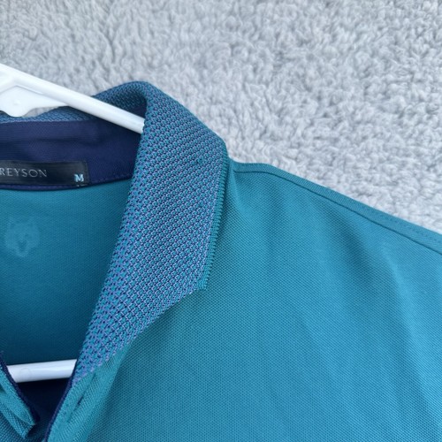 Greyson Mens Pro Golf Polo Shirt Dark Turquoise Size Medium - Picture 7 of 16
