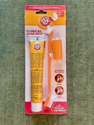 Arm & Hammer Clinical Gum Health Dental Kit For Dogs Cats Toothpaste Toothbrush