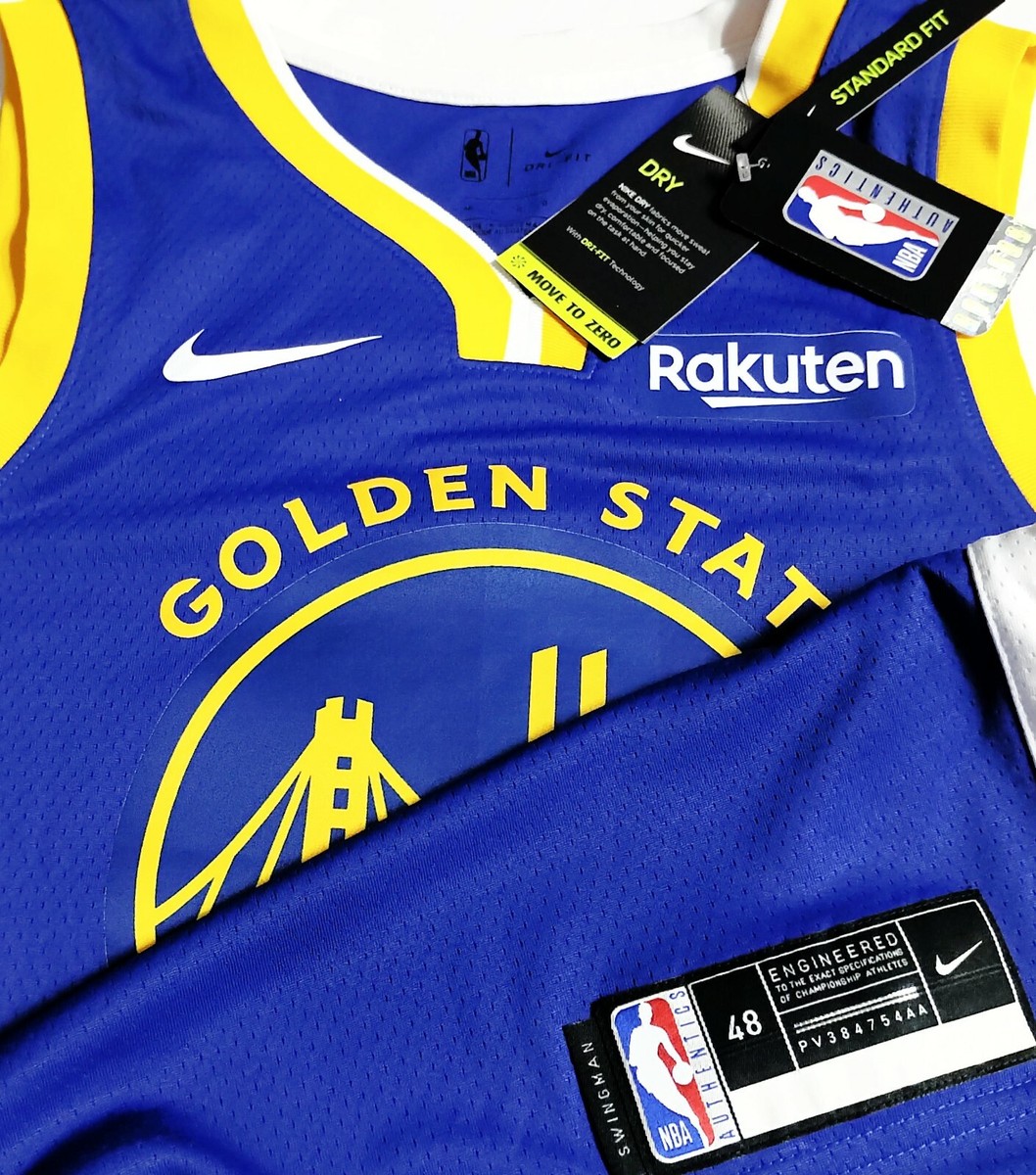 48/L KLAY THOMPSON GOLDEN STATE WARRIORS BLUE AUTHENTIC SWINGMAN