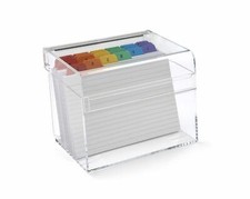 OSCO Clear Acrylic Index Box, Large - Holds 7" × 5" Cards (177 × 127 mm)