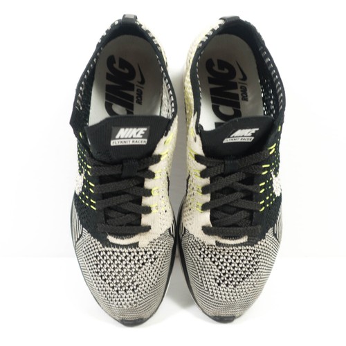 Nike Flyknit Racer Running Shoes - Men's Size 7 - Black White - 第 7/10 張圖片