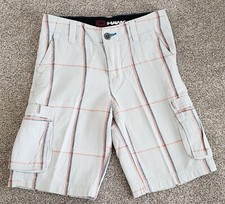 TONY HAWK IVORY MULTICOLOR STRIPED BOYS' SHORTS SIZE 8     -     A22/4