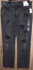 AERO (Aeropostale) Men's Black Crop Denim Jeans #1052 Size: 32 x 34 NWT $64.95