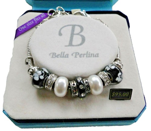 Bella Perlina Womens Blue Beaded Bracelet Watch White Dial  display picture 3