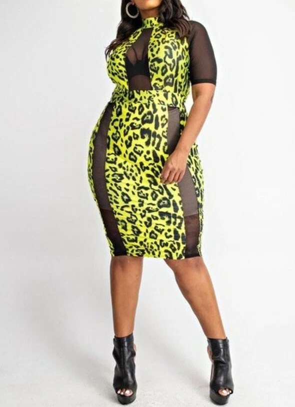 Vestido guepardo con cordones