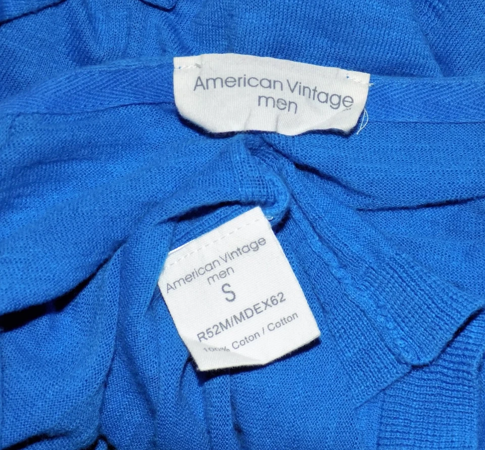Cardigan homme AMERICAN VINTAGE men en coton bleu taille S - Photo 2/3