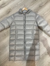 Gerard Darel Grey Feather & Down Puffer Coat Uk S Fits S/m Machine Washable