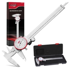 Metric Dial Caliper MeasuringTool 0-150mm Range Mechanical Metal Stainless Steel