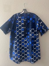 African clothing for men-Dashiki S-5X blue