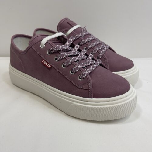 Levi's Low Top Sneaker Women's 6 Dakota Purple Vegan Suede Casual Lace Up Shoes