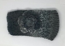Charming Winter Headband Ear Warmer Knit Floral Wool Blend Adjustable Headgear
