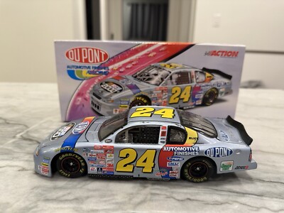 Jeff Gordon 2000 DuPont Nascar 1/24 Diecast Silver Action Chevy #24