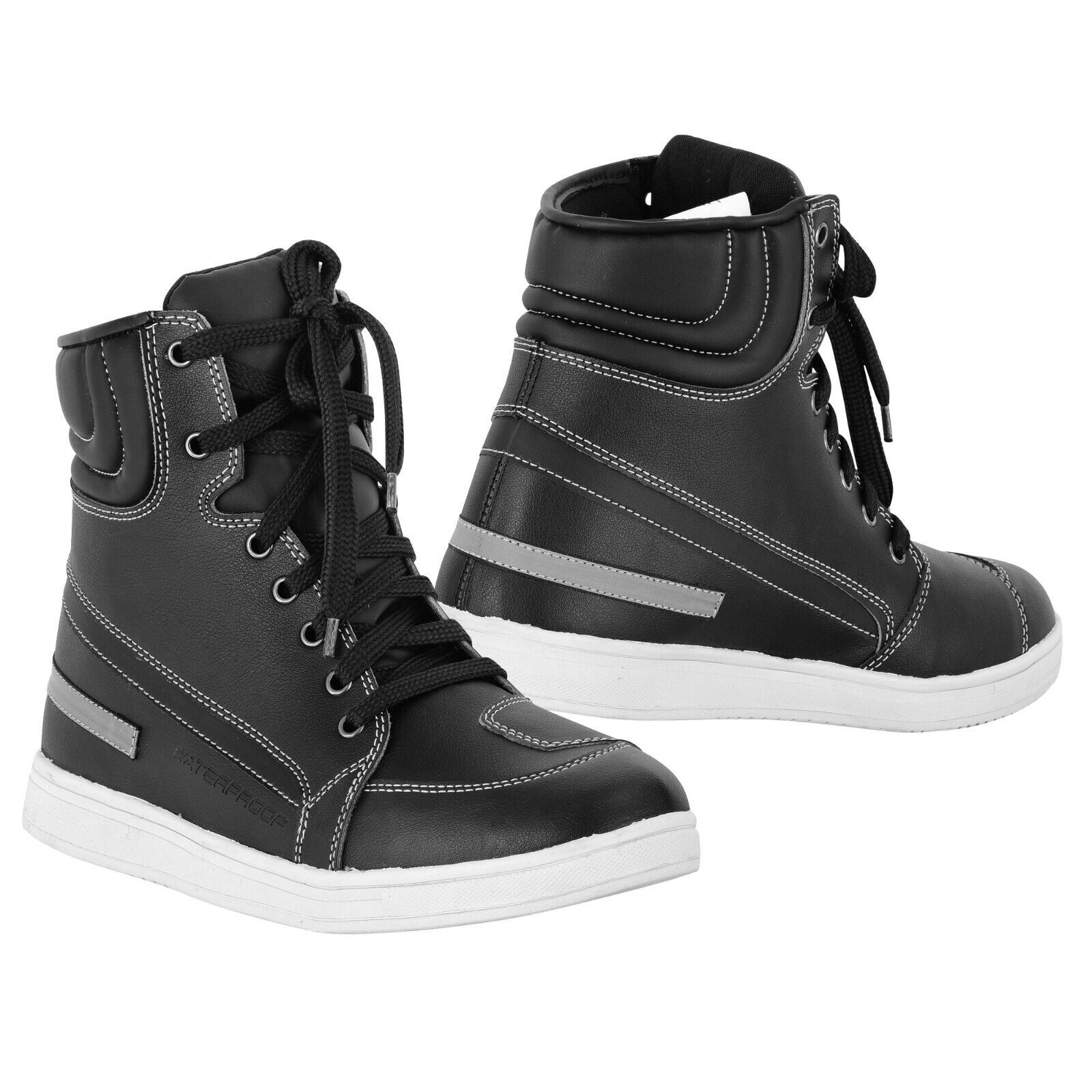 Men Motorcycle Boots Waterproof Motorbike Sneakers Racing Leather