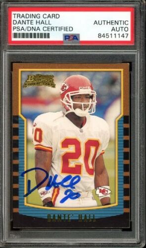 Dante Hall Autographed Signed 2000 Bowman Rookie Football Card #223- (PSA/DNA) - Picture 1 of 2