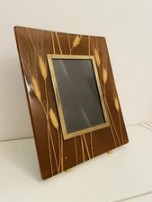 🟠 Originale Riccardo Marzi Anni 70 Grande Cornice foto in Lucite e Ottone