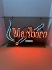 Vintage Marlboro Cigarette Philip Morris Everbrite Neon Light Sign Store Display
