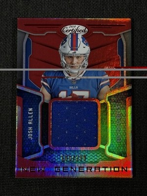 Josh Allen 2018 Panini Certified New Generation Jerseys #4 Mirror Red /299 RC
